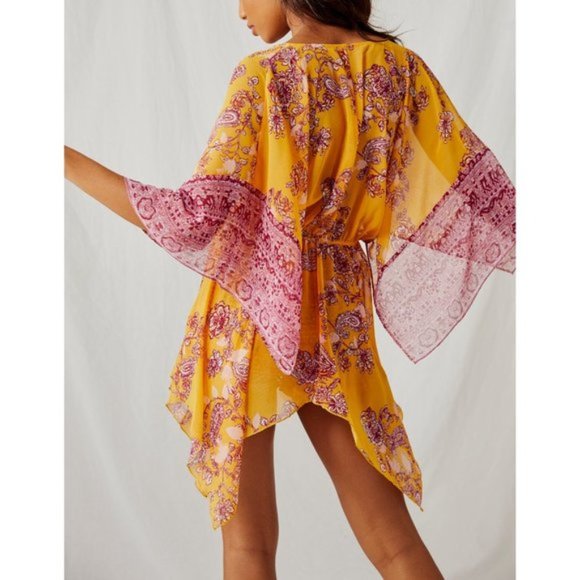 Free People Dream State Tunic & Shorts In Golden Combo - Picture 2 of 5